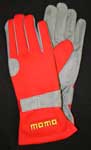 Momo Driving Glove R421 Red Grey