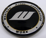 Work Wheels Center Locking Cap Logo Chip - Western Wheel Corporation