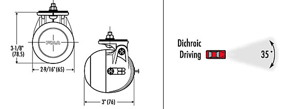 Piaa 1100X Platinum Series Lamp Kit Dimensions from Upgrade Motoring