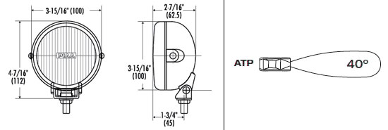 Piaa 510 ATP Series Lamp Kit Dimensions from Upgrade Motoring