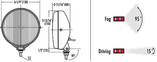 Piaa 520 Series Lamp Kit Dimensions from Upgrade Motoring