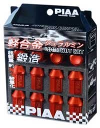 Piaa Lightweight Duraluminum Lug Nuts - Red. On Sale at UpgradeMotoring.com!