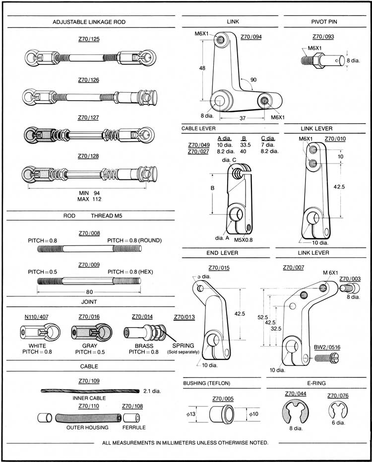 Mikuni Racing PHH Carburetors Linkage Parts from Upgrade Motoring.com