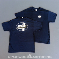 Mikuni Navy Blue Tshirt - Vintage Logo - On Sale at UpgradeMotoring.com! 