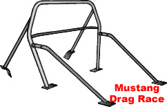 Autopower Mustang Drag Race Roll Bar from Upgrade Motoring