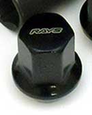 Rays 17mm Hex Lock and Lug Nut Set in Black with Rays logo from UpgradeMotoring.com 