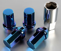 Project Kics Caliber 24 Titanium Coating Blue Edition Lug Nuts from Upgrade Motoring