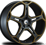 Five AD X5F Flat Black With Yellow wheels from UpgradeMotoring.com