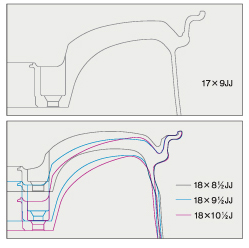 Gram Lights 57DR concave face diagram from UpgradeMotoring.com