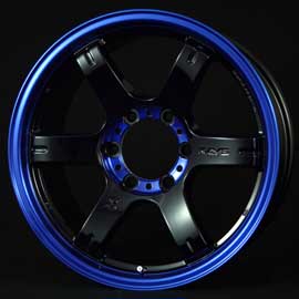 Gram Lights JX6 Black DC/Blue Clear wheels from UpgradeMotoring.com