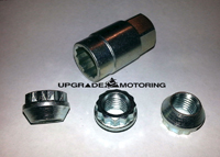 Project Kics 15mm Wheel Spacer Lug Nuts - Spline Type. Pictured 12x1.5mm with Spline Key on Sale at UpgradeMotoring.com!