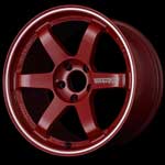 Volk Racing TE37RT Rigid Tune Burning Red 17/18inch wheels from UpgradeMotoring.com