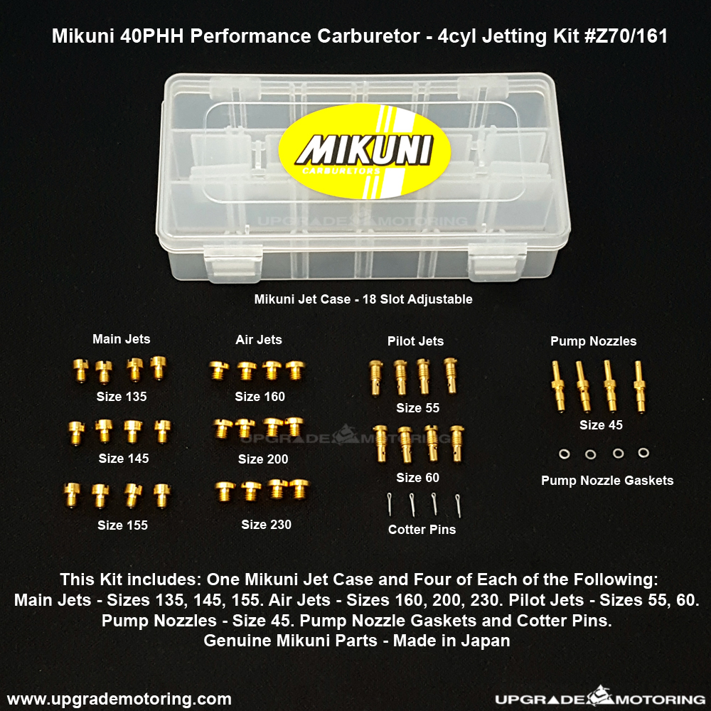 Mikuni 40 PHH Performance Carburetor - 4Cyl Jetting kit #Z70/161